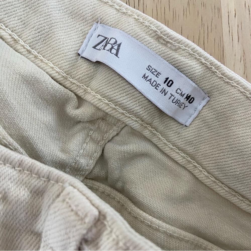 Zara Kids Off White Denim Jean Shorts Size 10 Kids - Picture 6 of 7